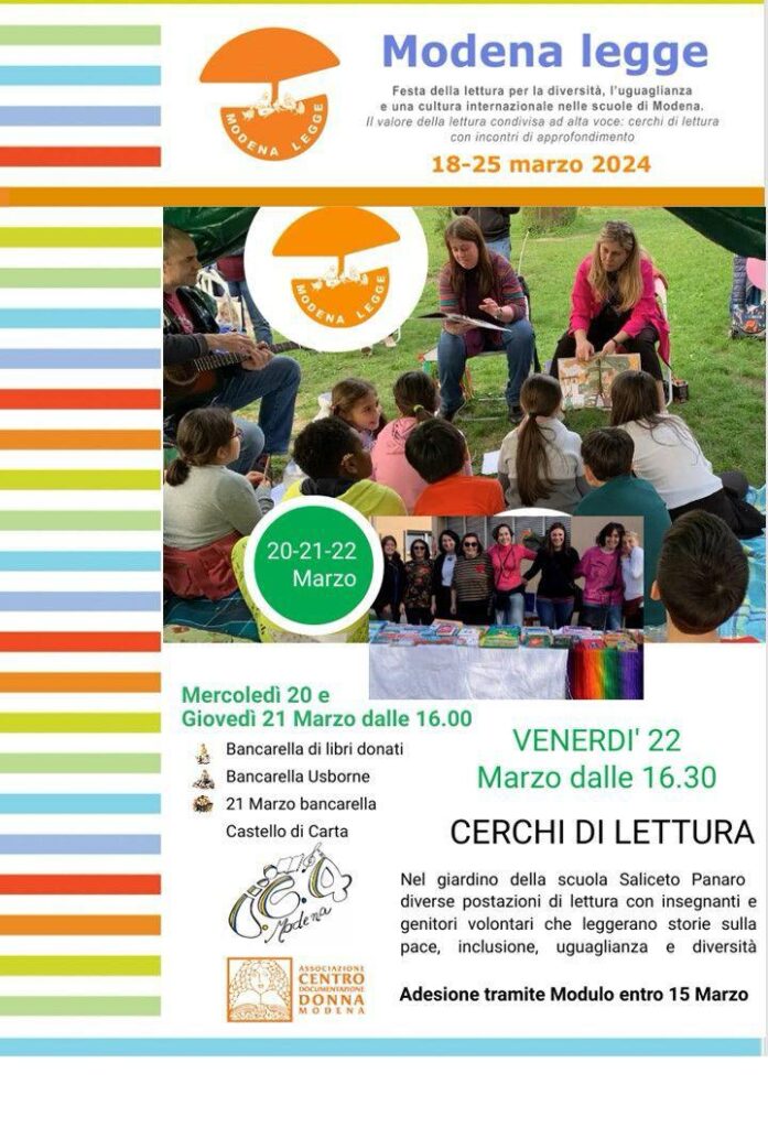 SCUOLA SALICETO PANARO: MODENA LEGGE FESTA DELLA LETTURA 2024