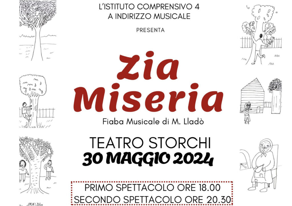 Manca poco al grande evento! L’istituto comprensivo 4 “G.Ferraris” presenta: “ZIA MISERIA”