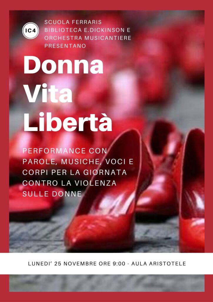 SCUOLA FERRARIS: 25/11/24 GIORNATA MONDIALE PER L'ELIMINAZIONE DELLA VIOLENZA SULLE DONNE